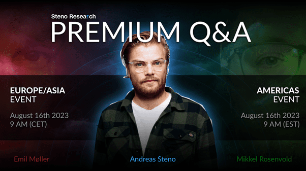 Remember our Monthly Premium Q&A on Wednesday