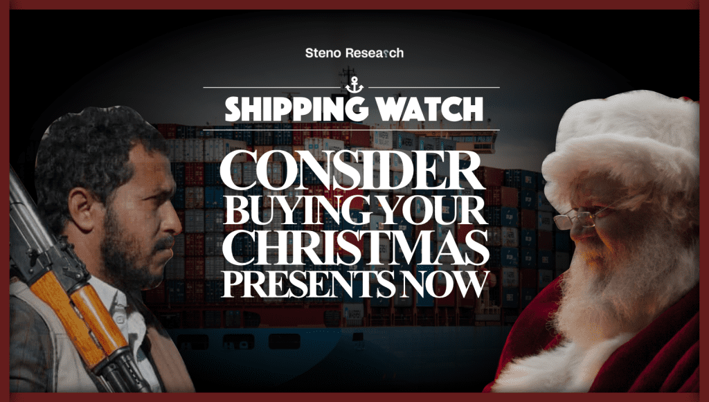 Shipping Watch: Consider buying your Christmas presents now!